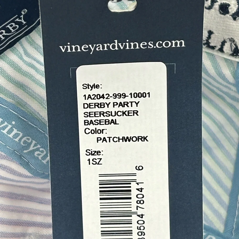 Vineyard Vines 2017 Kentucky Derby 143 seersucker adult baseball cap NWT